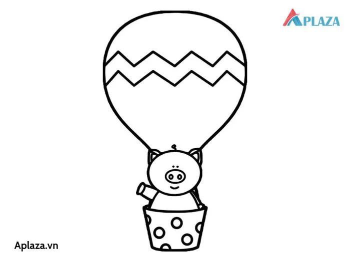 Khám phá bộ tranh tô màu khinh khí cầu cho bé tập tô