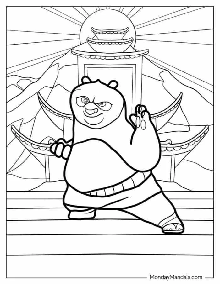 26 Kung Fu Panda Coloring Pages (Free PDF Printables)