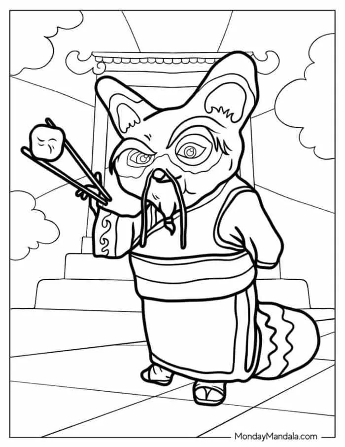 26 Kung Fu Panda Coloring Pages (Free PDF Printables)