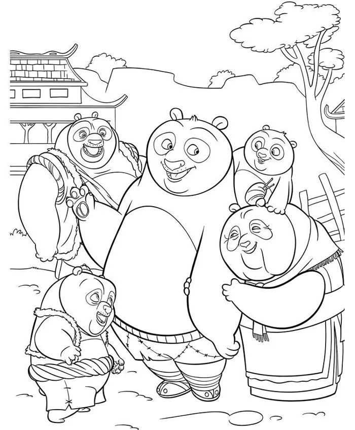 Tranh tô màu Kungfu Panda, niềm vui sáng tạo cho bé yêu thích hoạt hình
