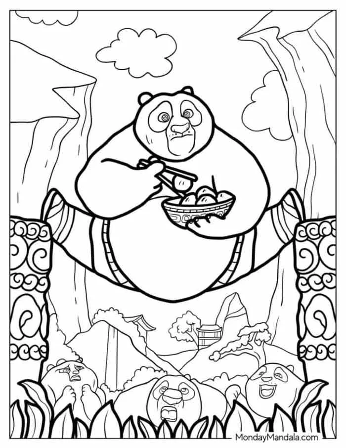 26 Kung Fu Panda Coloring Pages (Free PDF Printables)