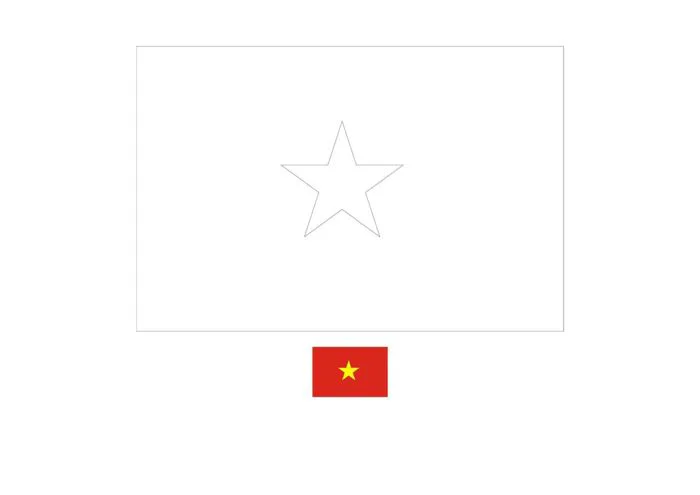 Tranh tô màu lá cờ Việt Nam, cách vẽ lá cờ Việt Nam đơn giản Tranh tô màu lá cờ Việt Nam, cách vẽ lá cờ Việt Nam đơn giản