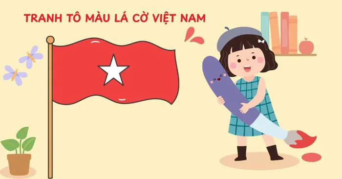 Tranh tô màu lá cờ Việt Nam, cách vẽ lá cờ Việt Nam đơn giản Tranh tô màu lá cờ Việt Nam, cách vẽ lá cờ Việt Nam đơn giản