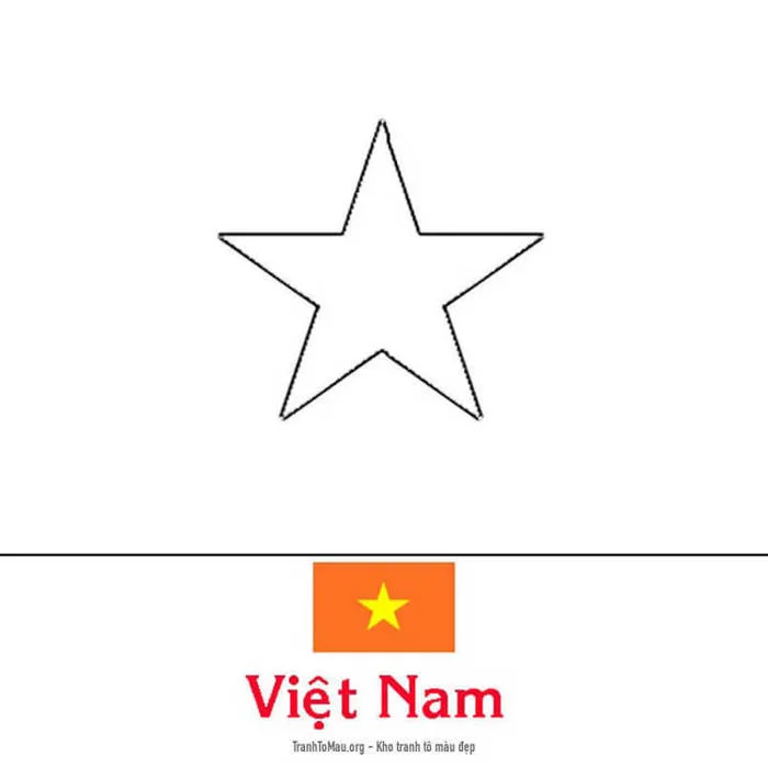 Tải tranh tô màu Cờ Tổ Quốc Việt Nam Tải tranh tô màu Cờ Tổ Quốc Việt Nam