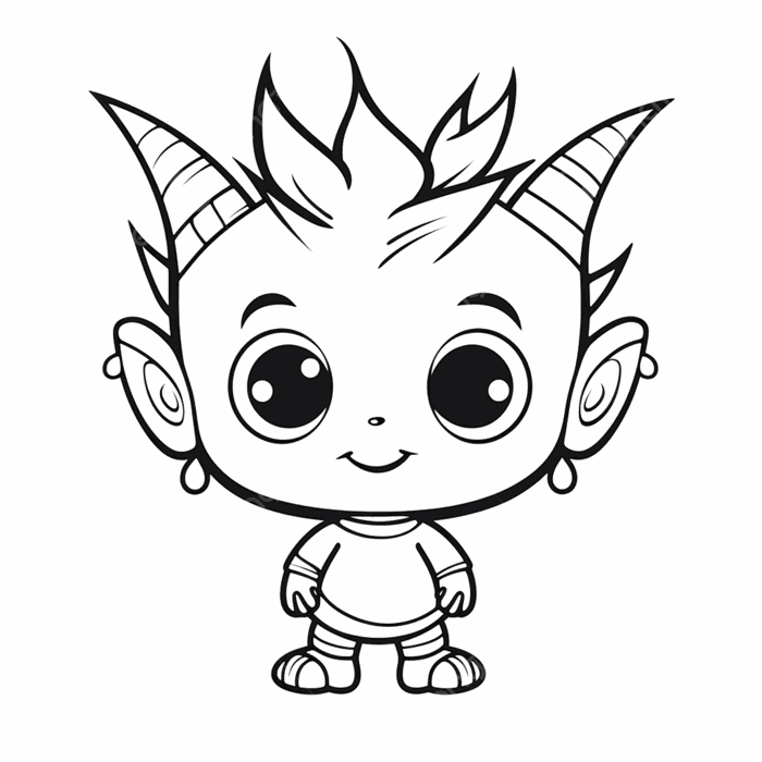 Hình ảnh Tranh Tô Màu Con Quỷ Dễ Thương PNG , Vẽ Quỷ, Vẽ Nhẫn, Bản Vẽ Màu  PNG trong suốt và Vector để tải xuống miễn phí
