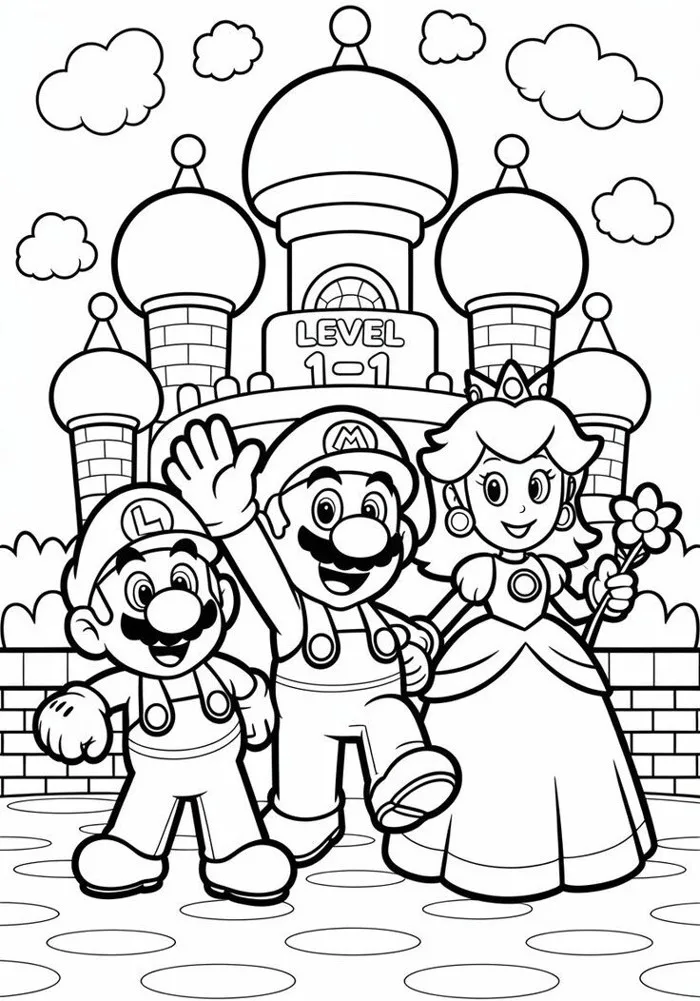 Bé mê Super Mario? Đừng bỏ lỡ bộ tranh tô màu sinh động và dễ tô này