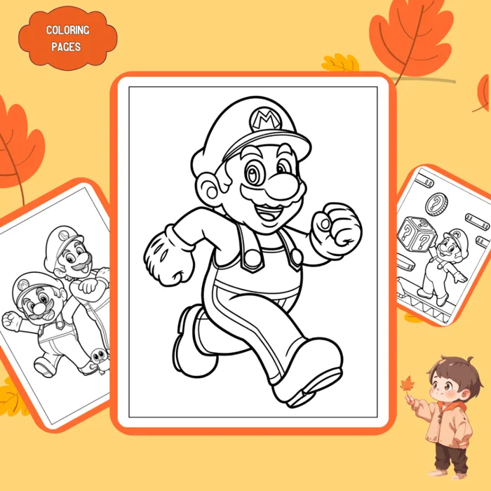 Bộ 50/25/10 tờ tranh tô màu, tranh tập tô cho bé hình Super Mario, giấy A4,  A5 thường 70gsm SM495T | Shopee Việt Nam