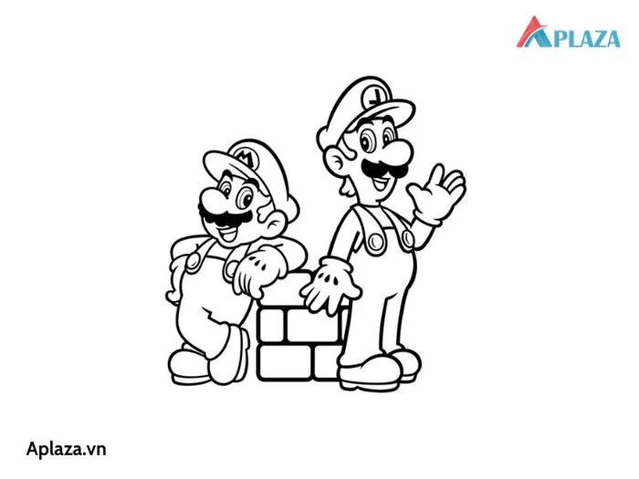 Bộ tranh tô màu Mario đáng yêu, ngộ nghĩnh cho bé tập tô