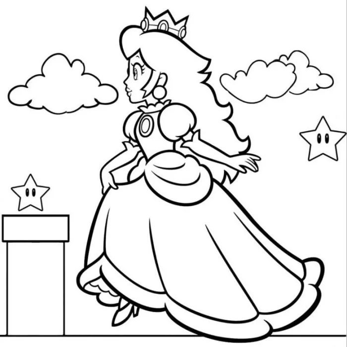 Rosalina (phim hoạt hình Mario) Set 10 Tờ Tranh Tô Màu Khổ A4 A5 A6 Dành  Cho Màu Sáp Màu Chì - Tranh Tô Màu Phát Triển Kỹ Năng Trẻ Em -
