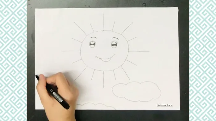 How to draw sun easy | Cách vẽ ông mặt trời dễ nhất | Vẽ ông mặt trời dễ  nhất | Vẽ mặt trời dễ nhất