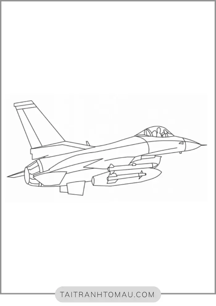 Tải 80+ Tranh Tô Màu Máy Bay Miễn Phí cho Bé [PDF, A4] Đủ Loại