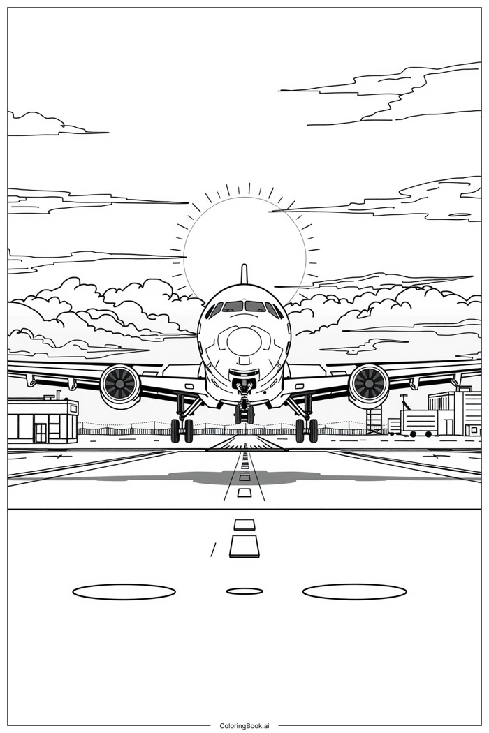 38 trang tô màu máy bay (PDF và PNG miễn phí)
