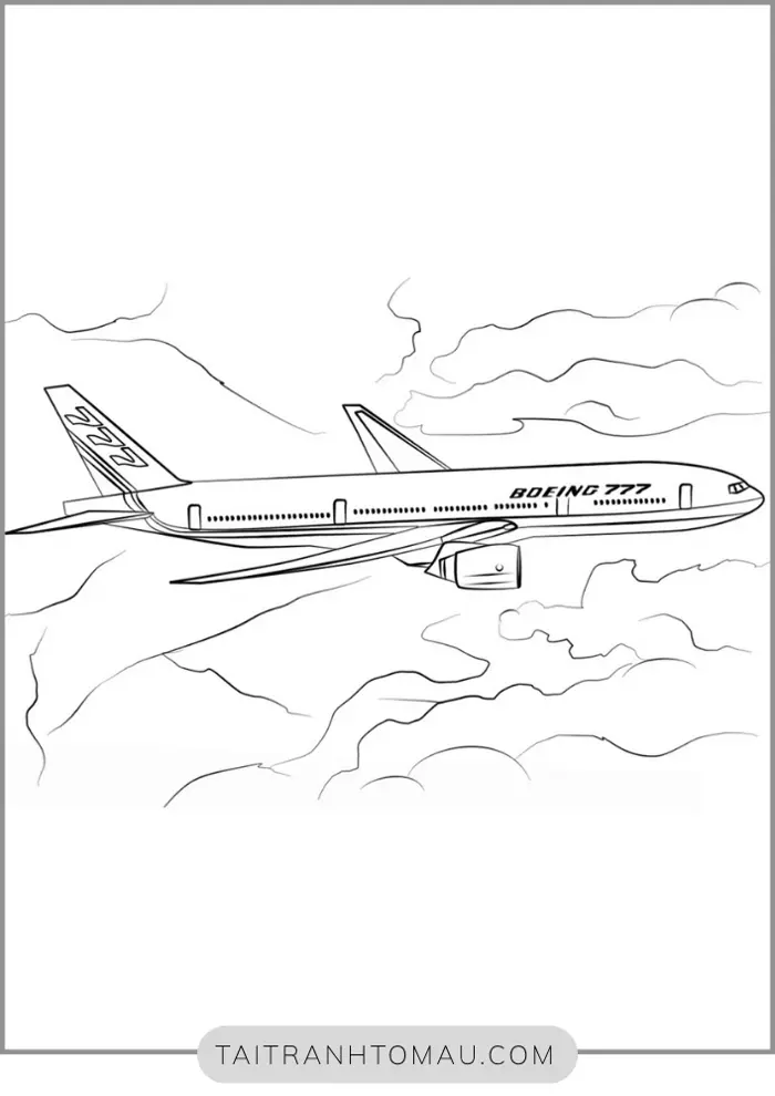 Tải 80+ Tranh Tô Màu Máy Bay Miễn Phí cho Bé [PDF, A4] Đủ Loại
