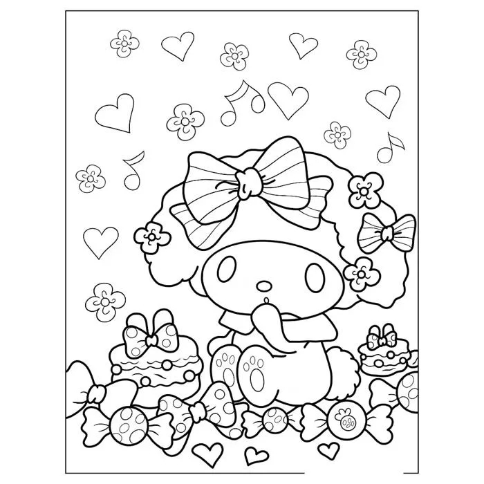 Bộ 50 tranh tô màu cho bé chủ đề My Melody Size A4, A5. Giúp bé tập tô màu  sáng tạo phát trển năng khiếu - TikTok Shop Vietnam