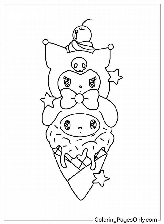 Bộ 35 Tranh Tô Màu Kuromi và My Melody và hướng dẫn bí quyết tô màu đẹp cho  trẻ