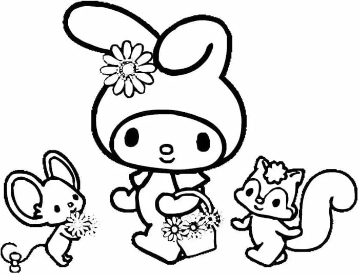 Tô Màu My Melody - Tranh Tô Màu Cho Bé