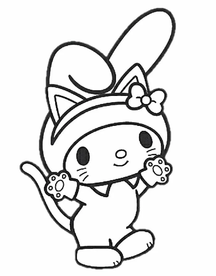 Tô Màu My Melody - Tranh Tô Màu Cho Bé
