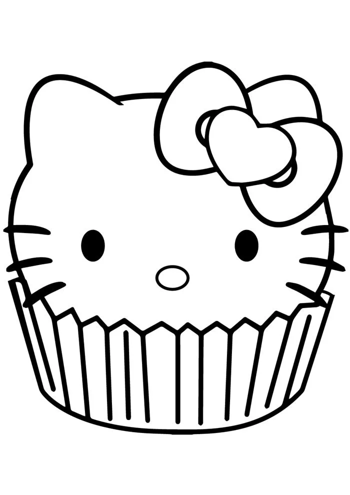Tranh tô màu Mèo Kitty - Gia Đình Su