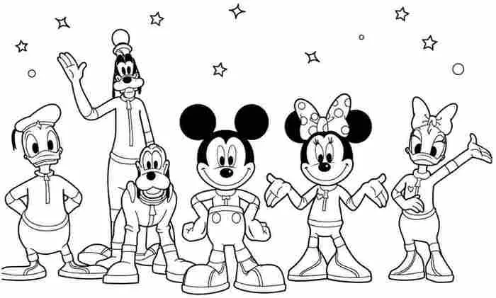 Tranh Tô Màu Đẹp Cho Bé: 40 Tranh Tô Màu Hoạt Hình Chuột Mickey – P1