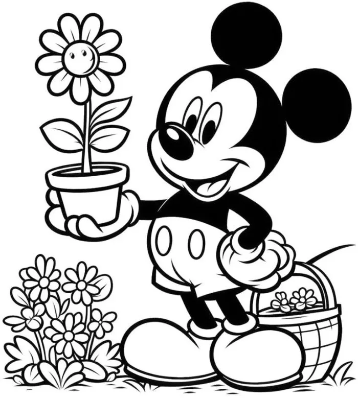 Tranh tô màu chuột Mickey, người bạn nhỏ truyền cảm hứng sáng tạo cho bé