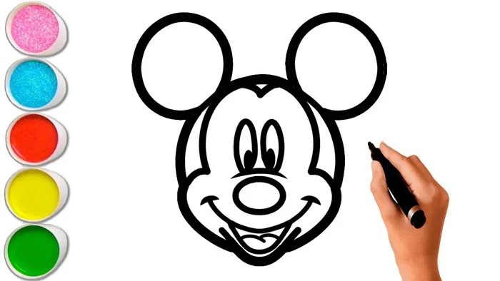 Vẽ và tô màu chuột mickey đơn giản xinh đẹp / Mickey Mouse drawing and  coloring for Kids