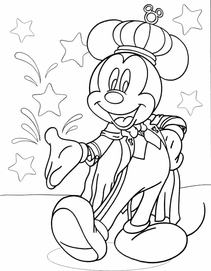 Tô Màu Chuột Mickey - Tranh Tô Màu Cho Bé