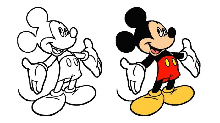Tô Màu Tranh Chuột Mickey - How to Color Mickey Mouse - Dạy Bé Tô Màu #53