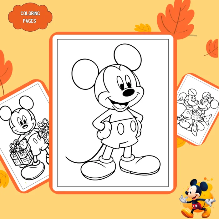 Bộ 50/25/10 tờ tranh tô màu, tranh tập tô hình chuột Mickey Mouse, giấy A4,  A5 thường 70gsm MM752T | Shopee Việt Nam