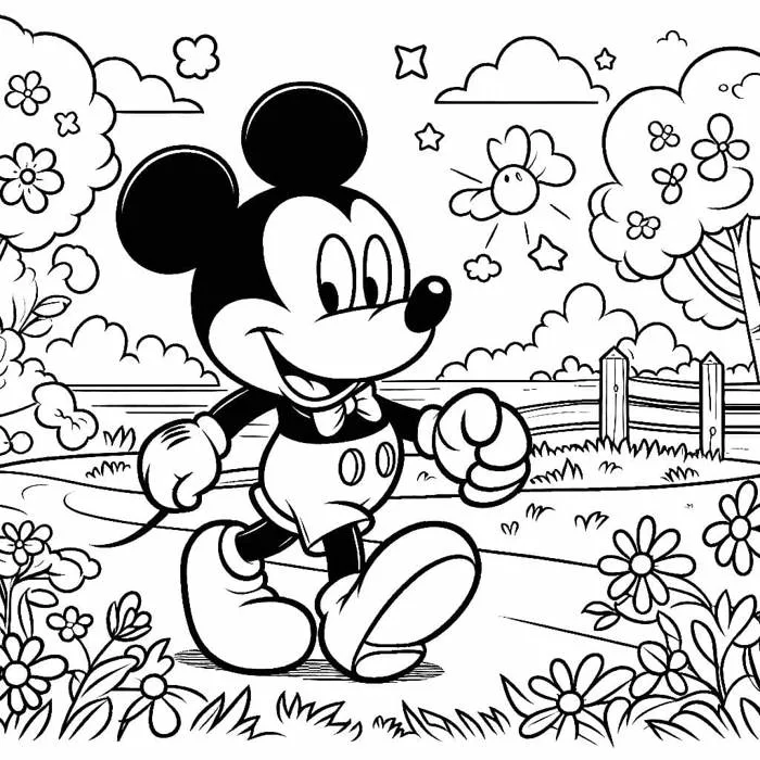 Tô Màu Chuột Mickey - Tranh Tô Màu Cho Bé