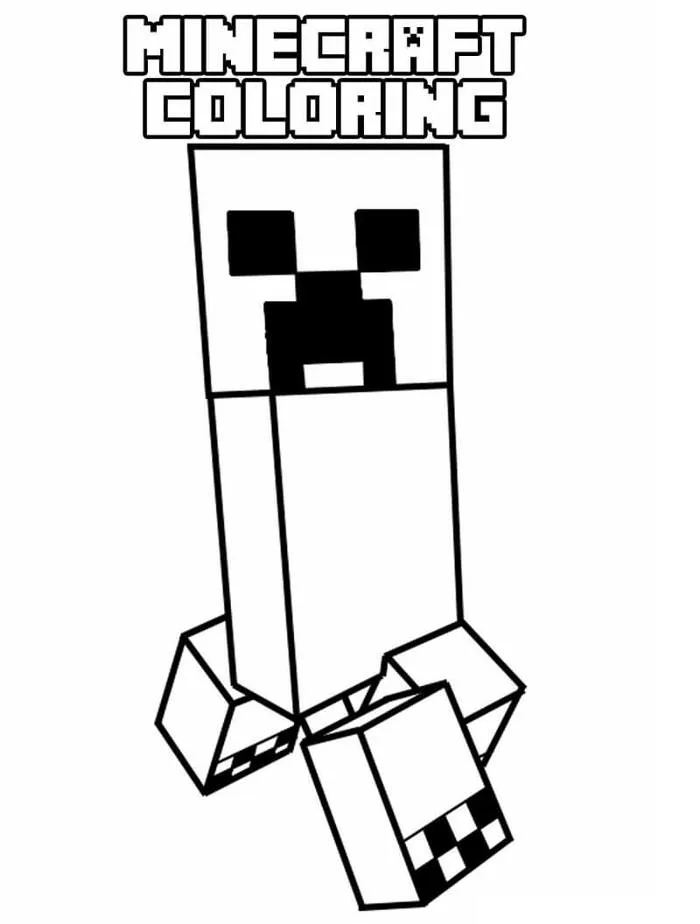 Tô màu Kiếm Kim Cương Trong Minecraft - Trang Tô Màu Cho Bé