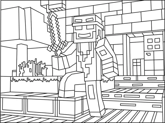 Gợi ý những mẫu tranh tô màu Minecraft cực kỳ đáng yêu