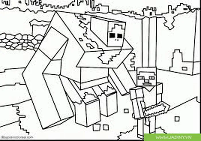 Tranh tô màu minecraft - siêu cực hot đẹp chuẩn – Jadiny
