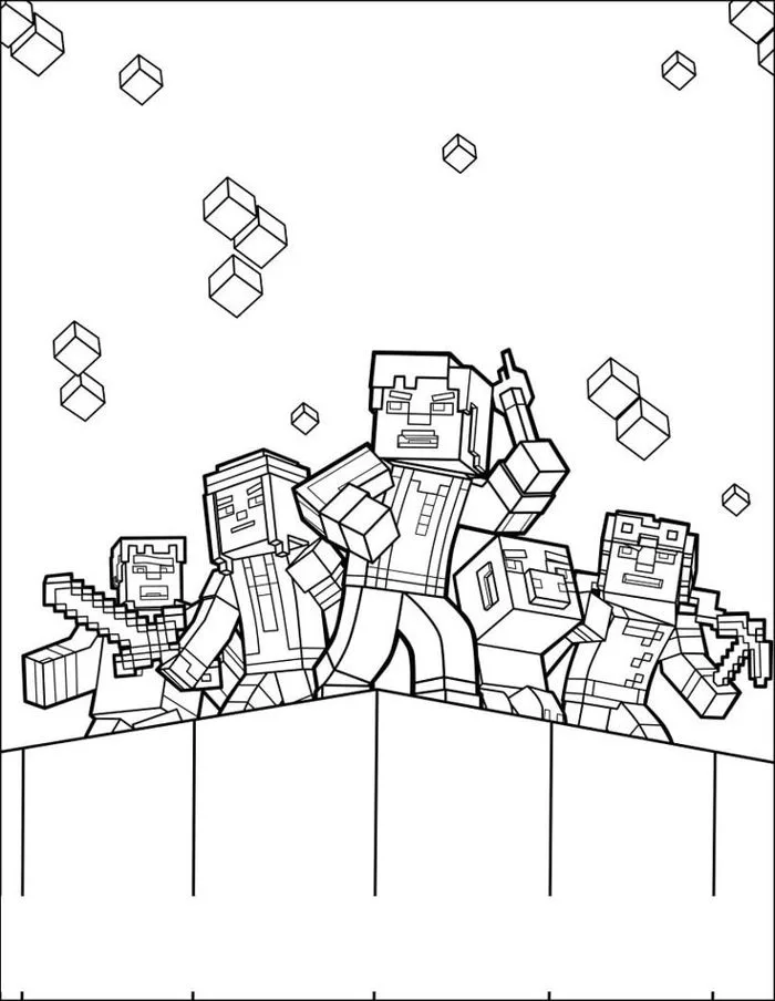 Tổng hợp các bức tranh tô màu Minecraft cực đáng yêu Zicxa Photos dành tặng  cho bé