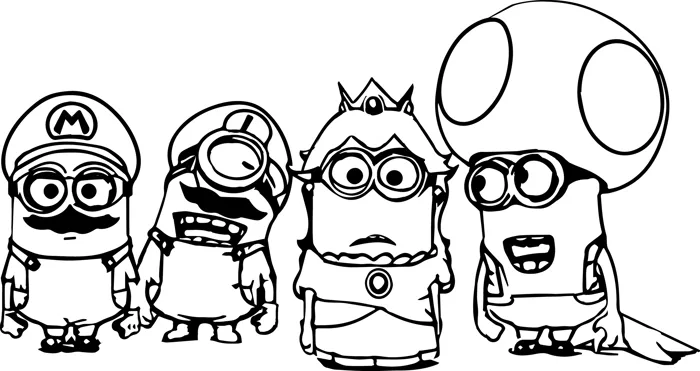 Tranh tô màu Minion cho bé