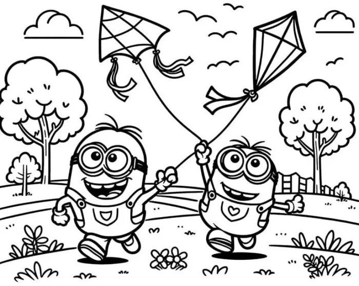 Tranh tô màu Minions đáng yêu, lựa chọn lý tưởng cho bé mầm non tập tô