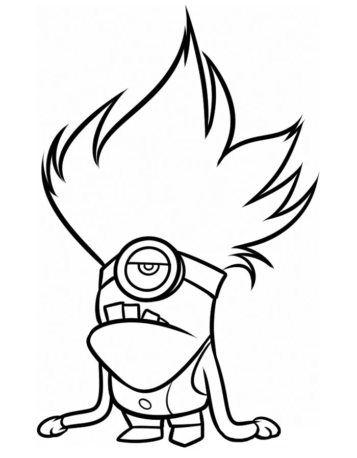 Hình vẽ để tô màu Minion 7