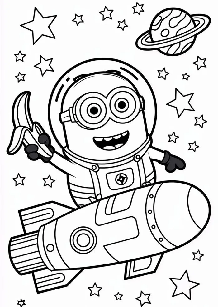 Tranh tô màu Minions đáng yêu, lựa chọn lý tưởng cho bé mầm non tập tô