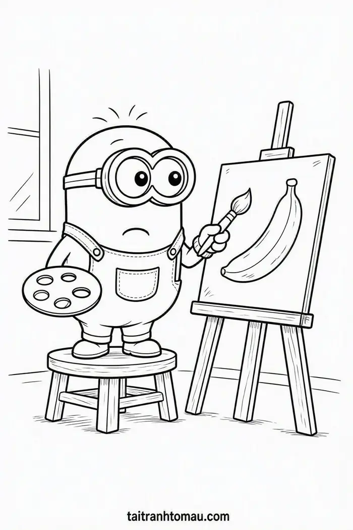 70+ Tranh Tô Màu Minion Vui Nhộn, Siêu Dễ Thương Cho Bé