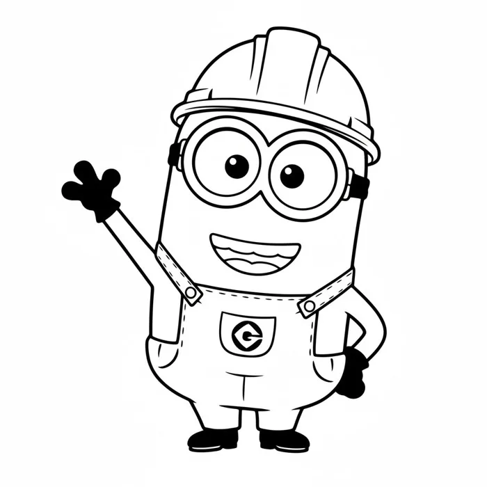 Tô màu Minion Công Nhân - Trang Tô Màu Cho Bé