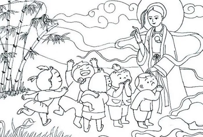 Trọn bộ tranh tô màu Tết trung thu cho bé sắc nét, tải miễn phí