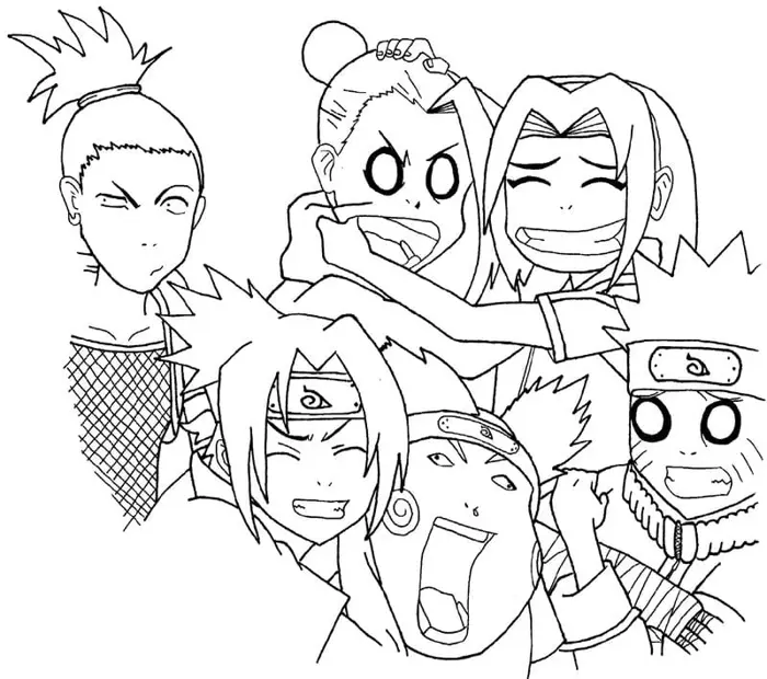Bộ sưu tập tranh tô màu Naruto đẹp nhất cho bé