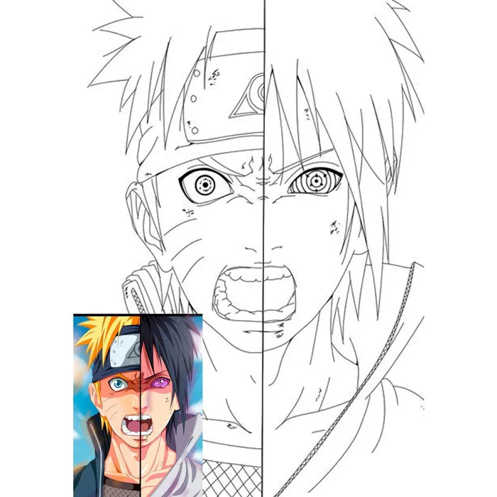 Lineart Tranh tô màu NARUTO (được chọn mẫu) - Dành cho những bạn trẻ yêu  thích truyện NARUTO và sáng tạo | Shopee Việt Nam