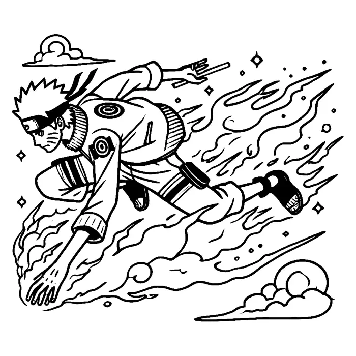 25 Naruto tranh tô màu - Tải xuống PDF miễn phí