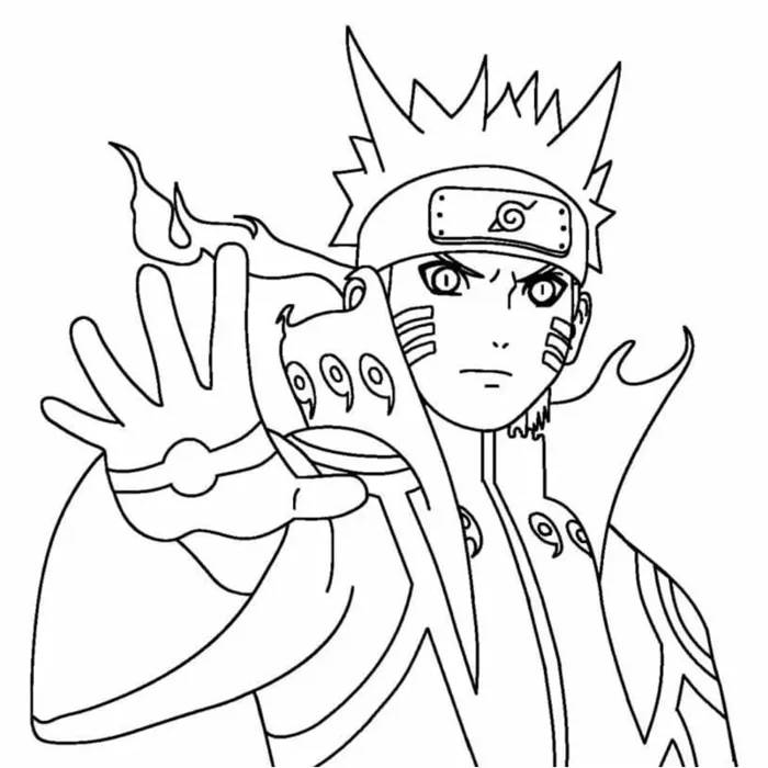 Naruto - Set 40 Tờ Tranh Tô Màu A4 A5 Dành Cho Màu Sáp, Màu Chì - TRANH TÔ  MÀU COLOR LAND