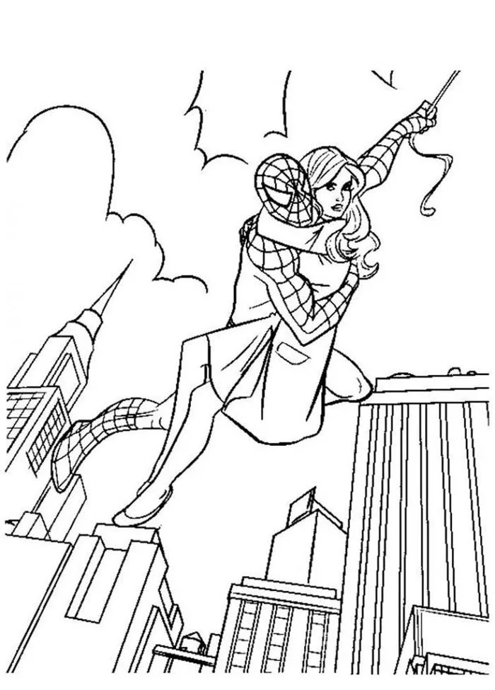200+ tranh tô màu người nhện Spider Man đẹp, dễ tô, tải miễn phí