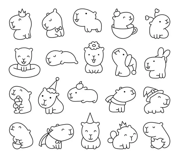 Bộ tranh tô màu cute ngộ nghĩnh giúp bé học vẽ sáng tạo