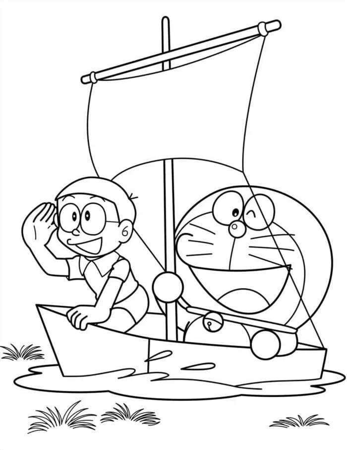 Tô Màu Nobita - Tranh Tô Màu Cho Bé