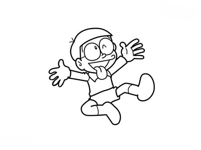 Tranh tô màu Nobita cho bé – Giải trí sáng tạo, học mà chơi