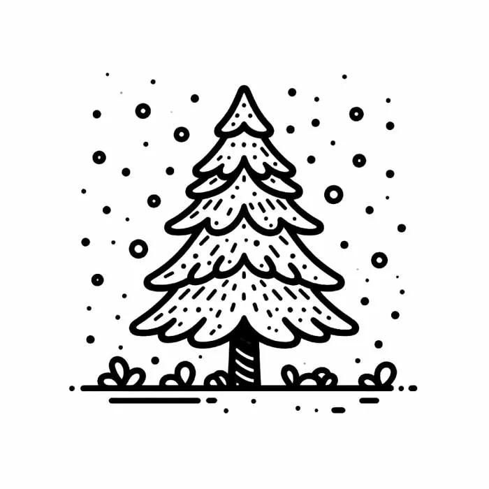 Tô Màu Cây Thông Noel - Tranh Tô Màu Cho Bé