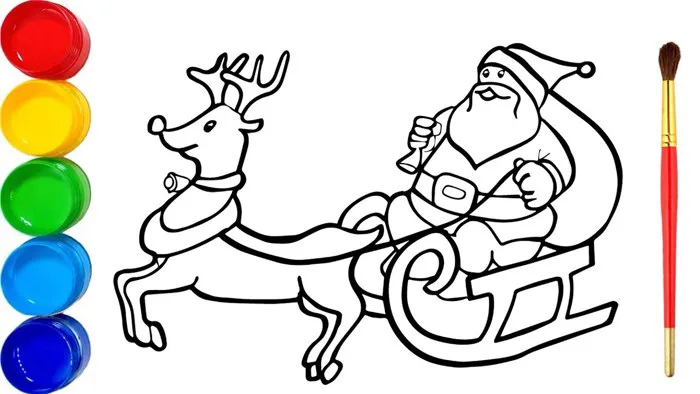 30 tranh tô màu ông già noel cho bé 3-6 tuổi tập tô rất đẹp – Jadiny